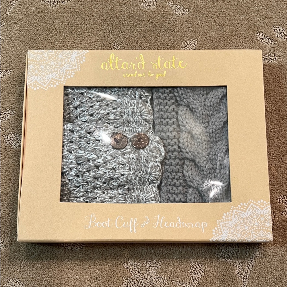 NWT Altar’d State Boot Cuff & Headwrap Set